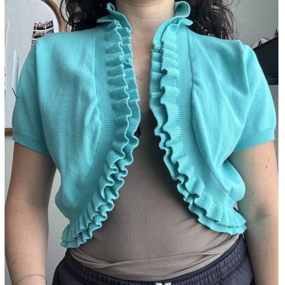 Teal Short Sleeve Sweater